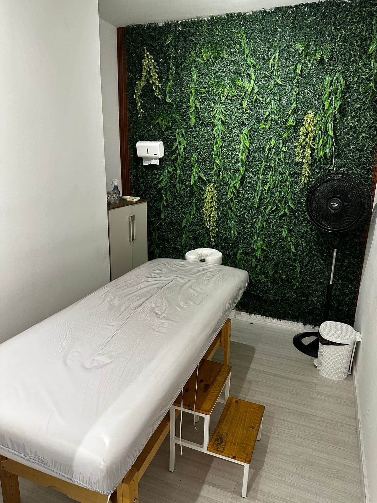 Foto da sala de massoterapia
